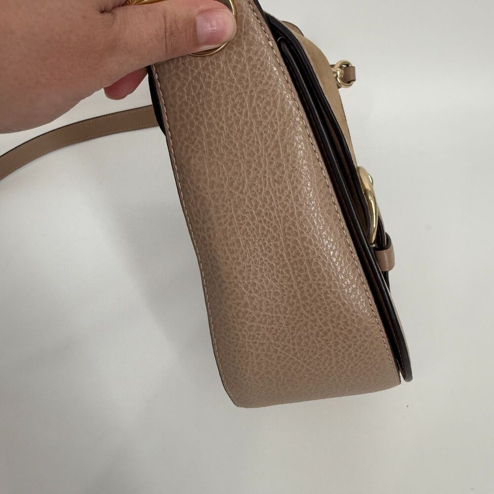 Coach Kleo Bag 23 Beige Suede Leather Buckle Crossbody Classic Luxury CA424 - Picture 3 of 16